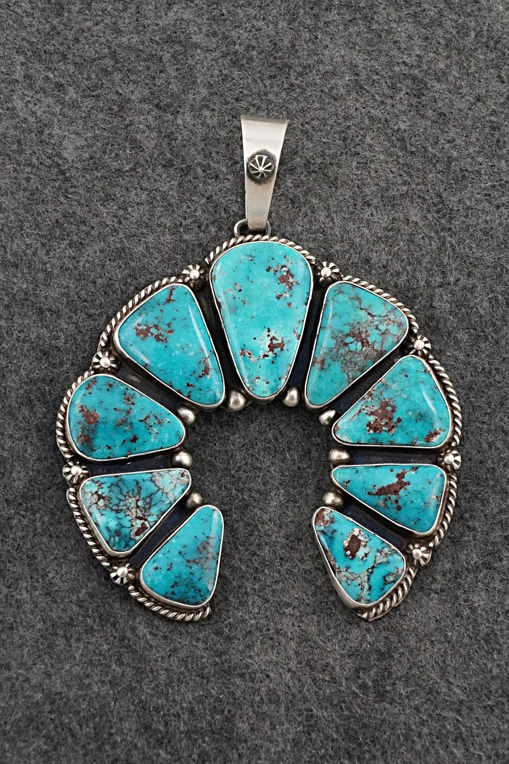Turquoise & Sterling Silver Naja Pendant - Kathleen Livingston