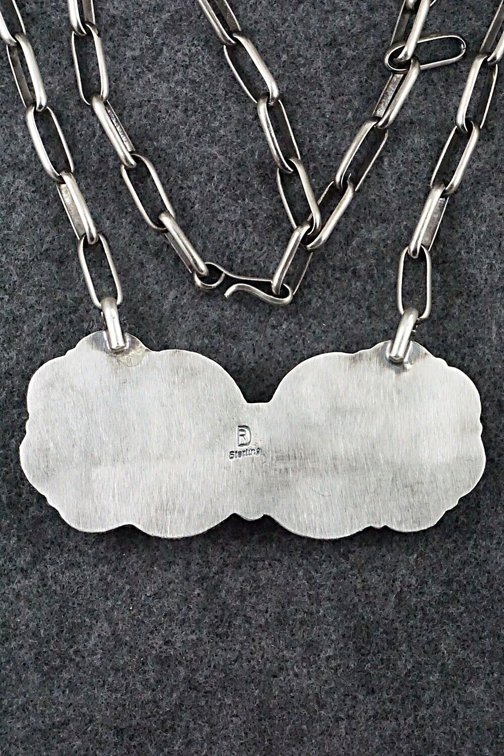 Turquoise & Sterling Silver Necklace - Raymond Delgarito