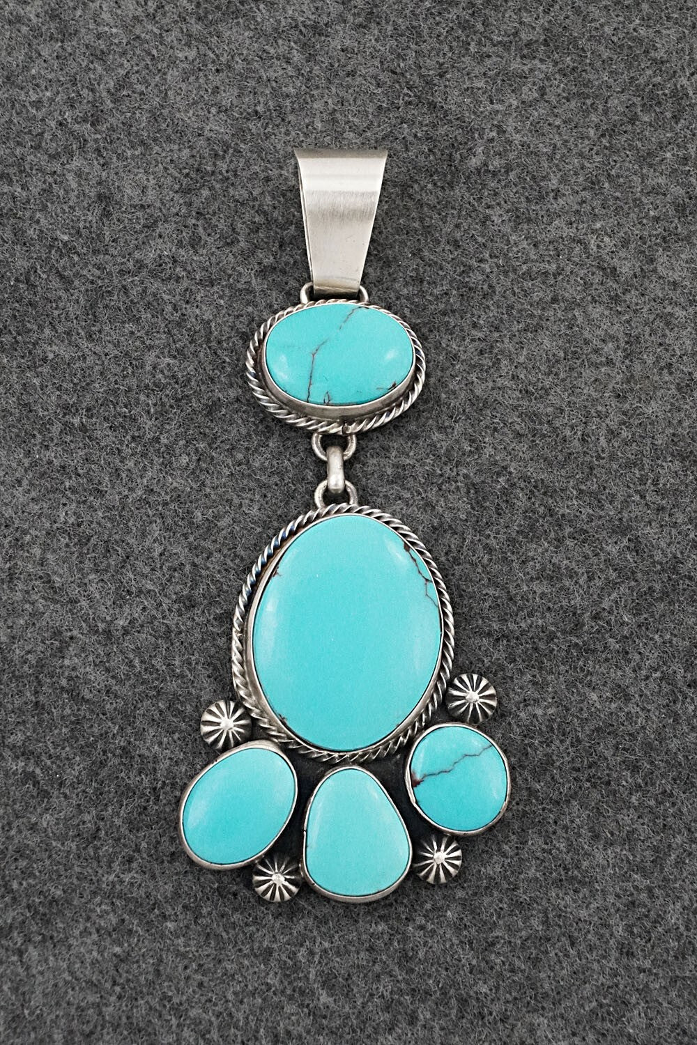 Turquoise & Sterling Silver Pendant - Paul Livingston
