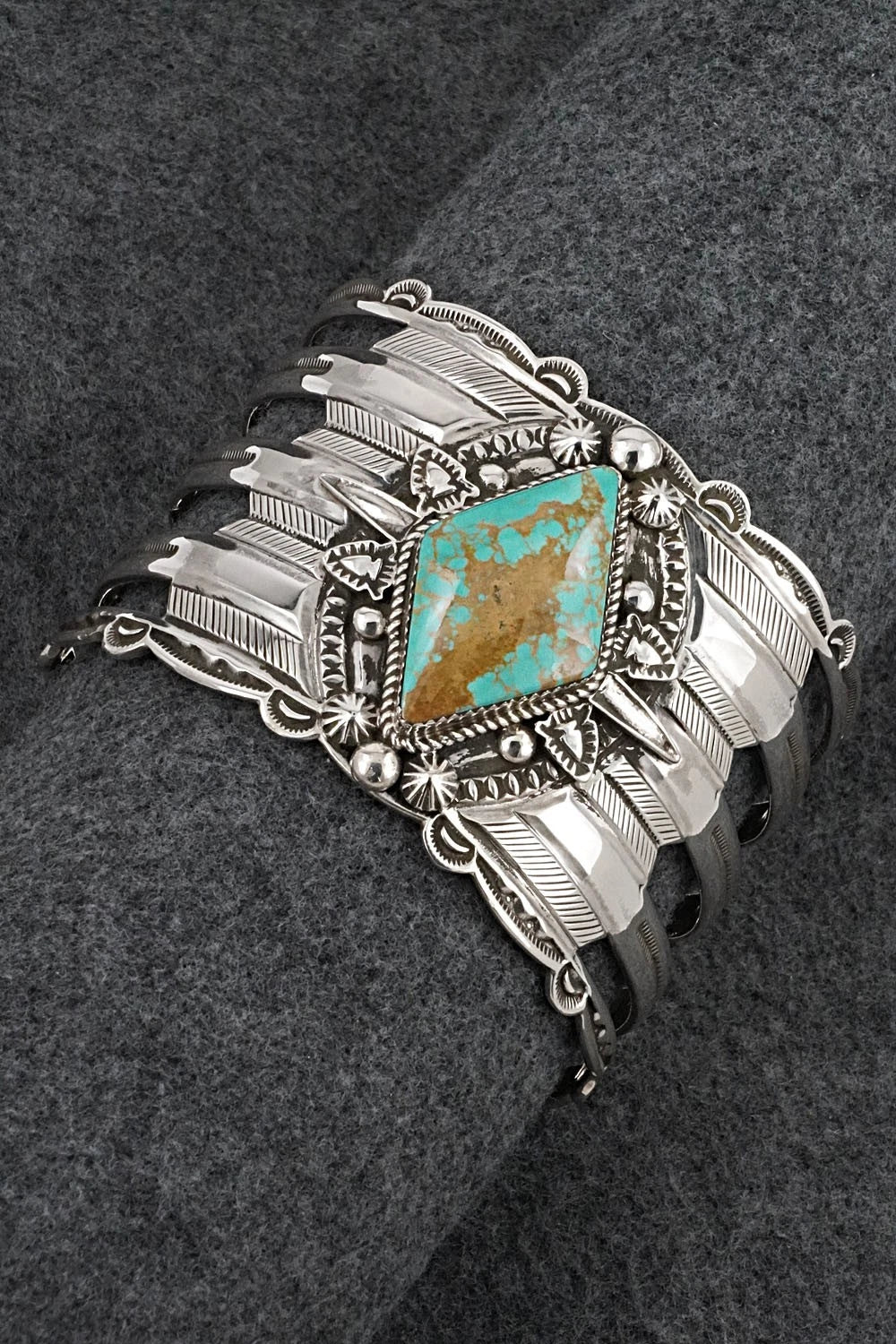 Turquoise & Sterling Silver Bracelet - Roland Dixson