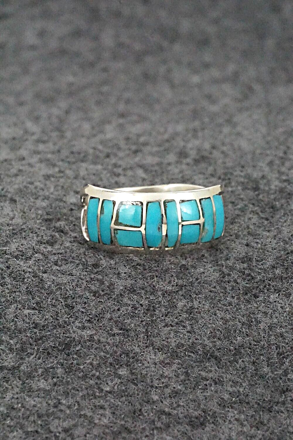 Turquoise & Sterling Silver Ring - Gloria Chattin - Size 9