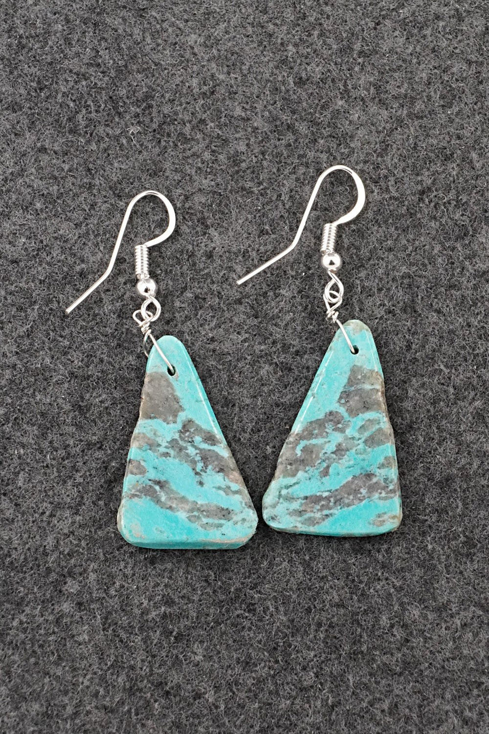 Turquoise & Sterling Silver Earrings - Louise Pete