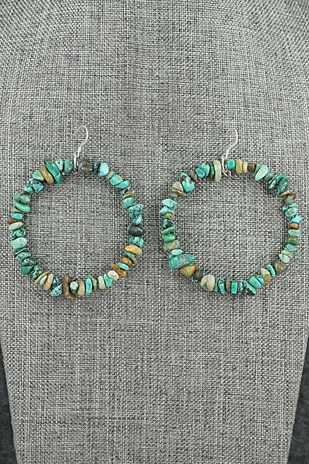 Turquoise & Sterling Silver Earrings - Doreen Jake