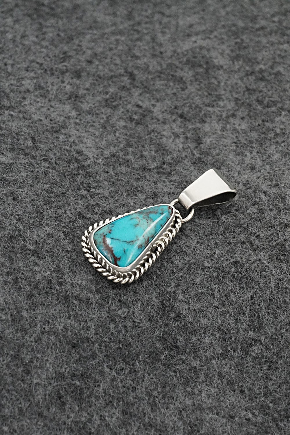 Turquoise & Sterling Silver Pendant - Rena Begay