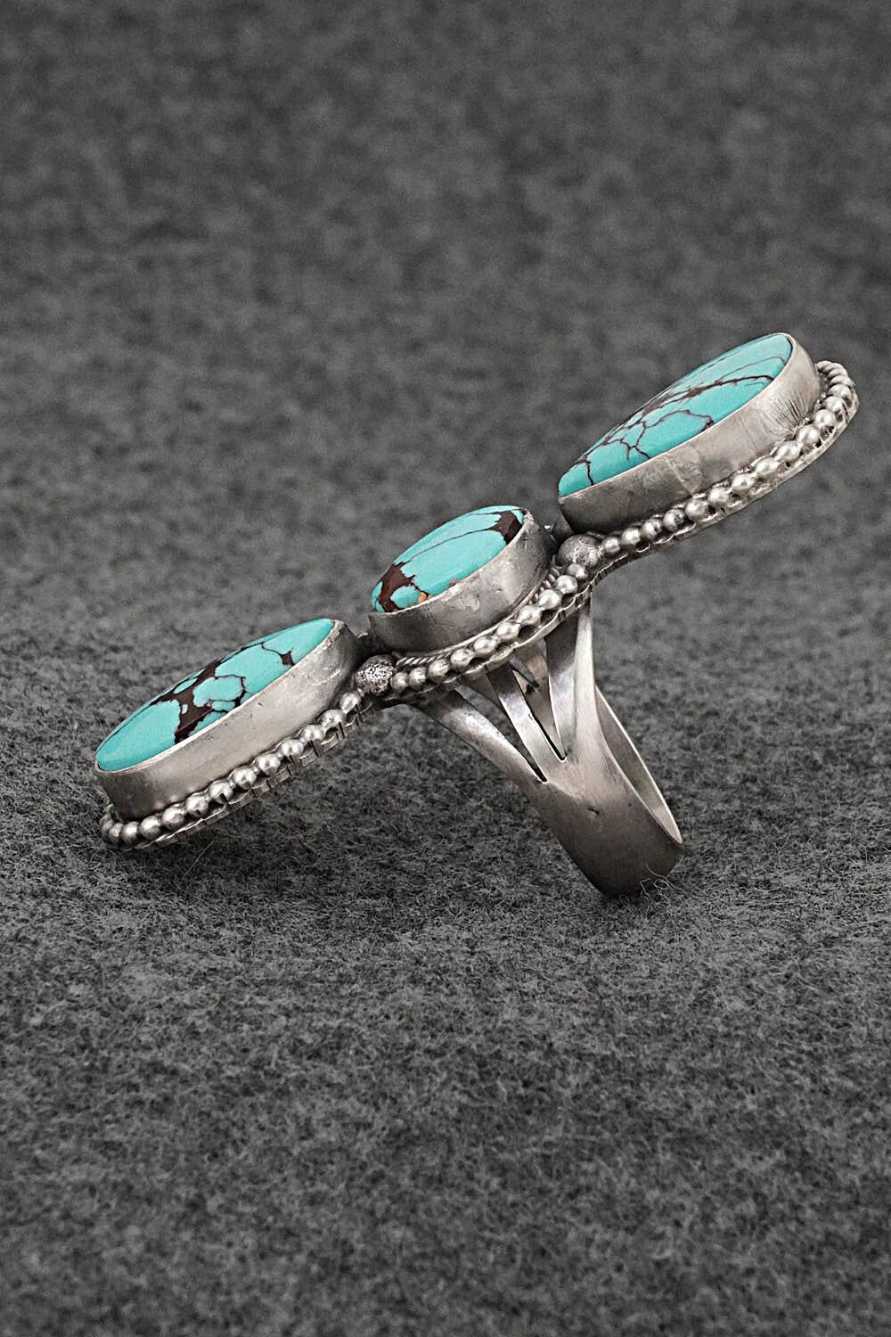 Turquoise & Sterling Silver Ring - Darrin Livingston - Size 7.5