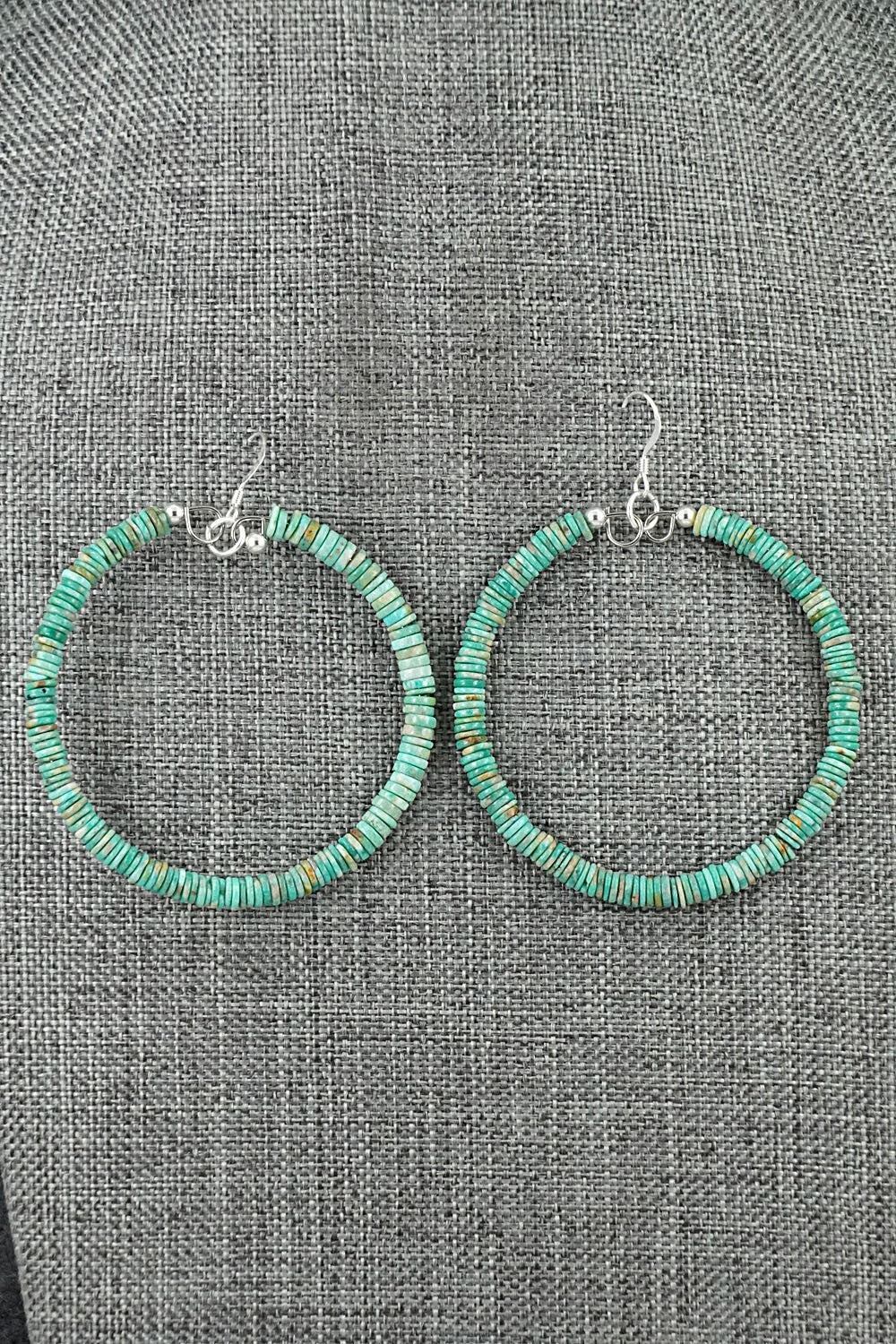 Turquoise & Sterling Silver Earrings - Doreen Jake