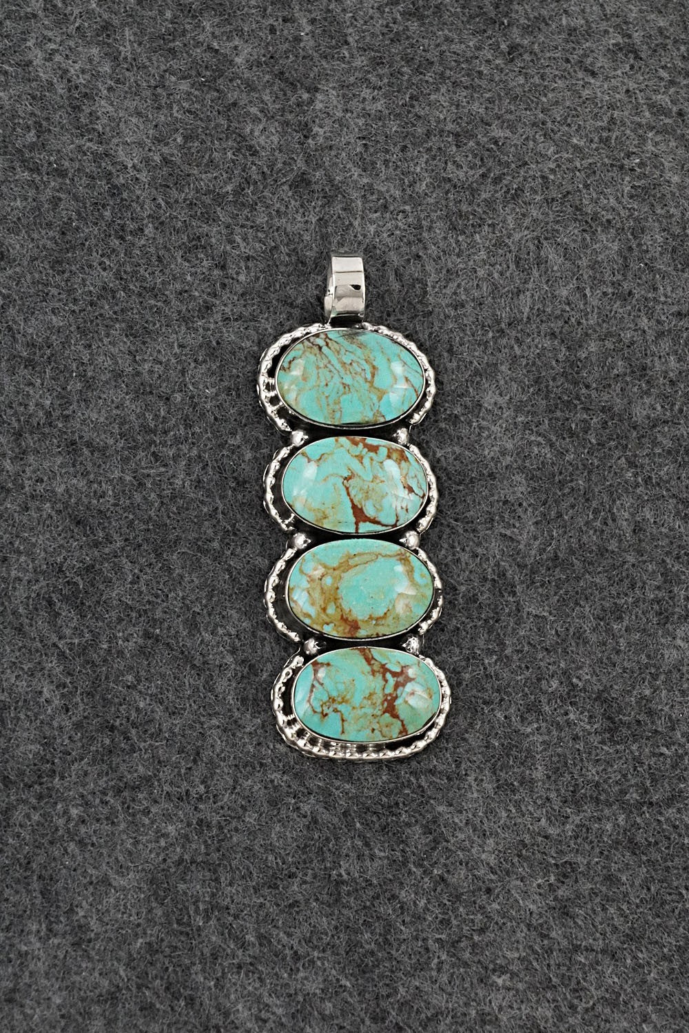 Turquoise & Sterling Silver Pendant - Marie Bahe