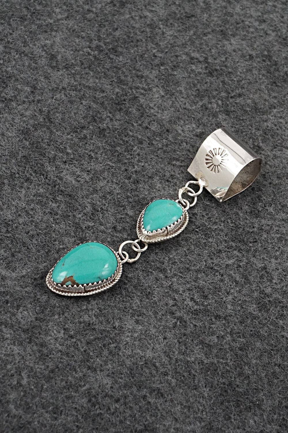 Turquoise & Sterling Silver Pendant - Ernest Hawthorne