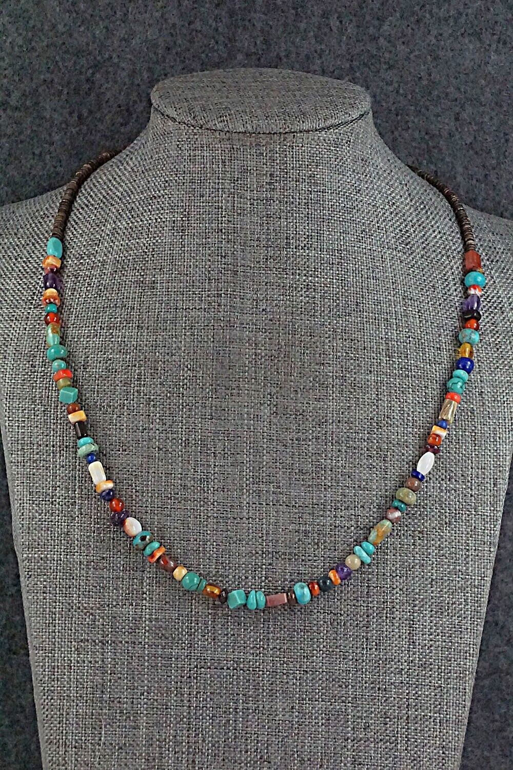 Multi-Stone and Sterling Silver Necklace - Helen Tsosie