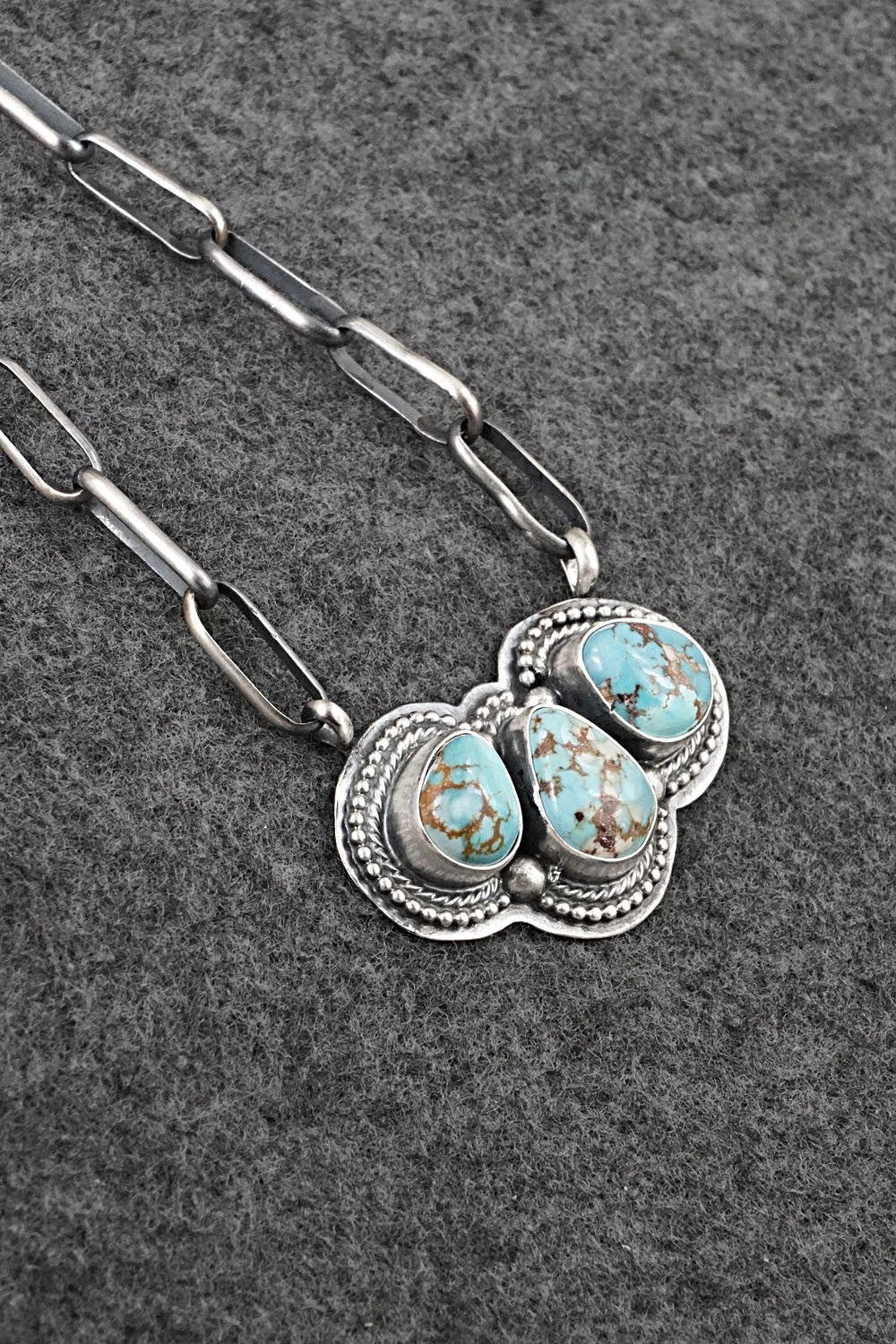 Turquoise & Sterling Silver Necklace - Darrin Livingston