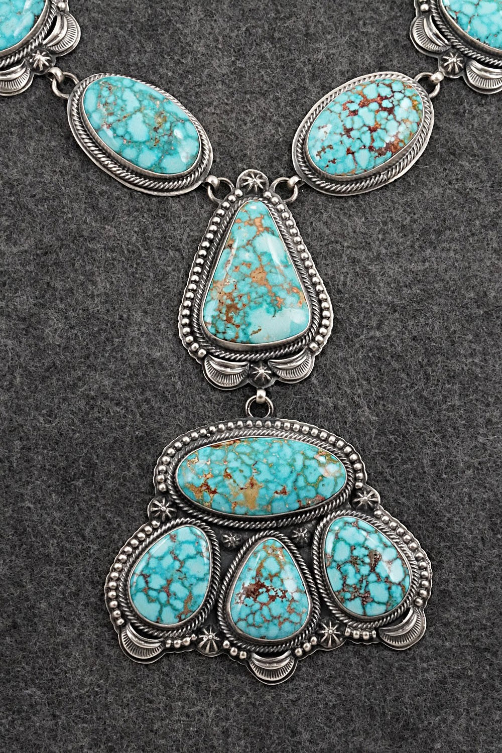 Turquoise & Sterling Silver Necklace and Earrings Set - Randy Boyd
