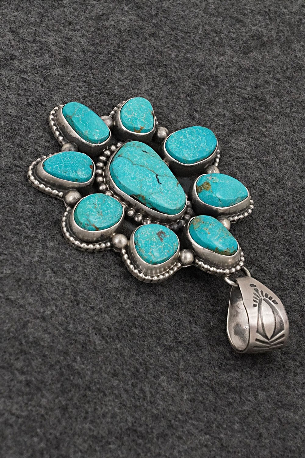 Turquoise & Sterling Silver Pendant - Kathleen Livingston