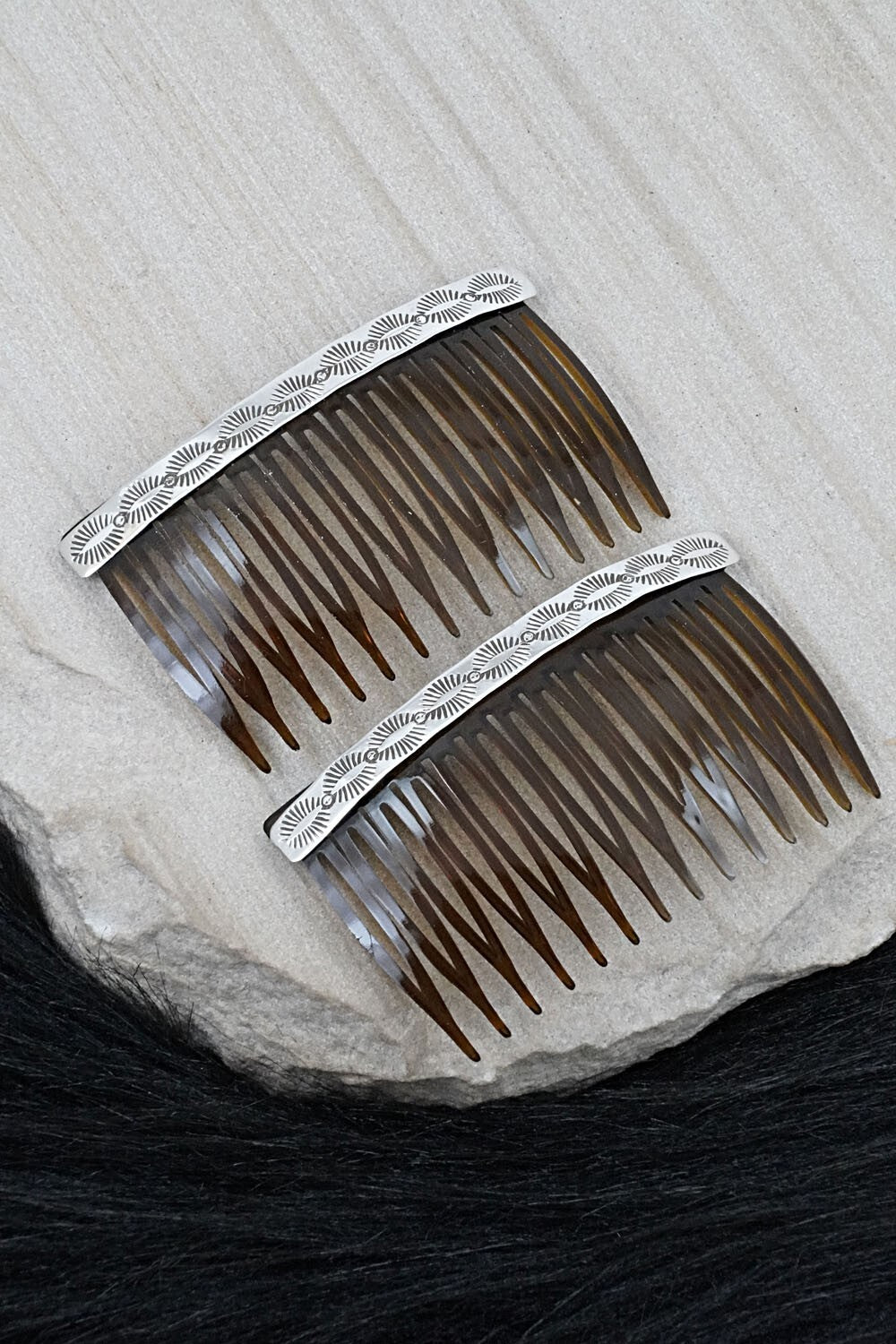 Sterling Silver Hair Combs - Bertha Begay