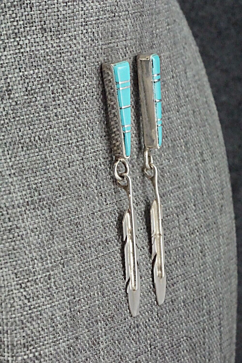 Turquoise & Sterling Silver Earrings - Terrance Panteah & Tammy Johnson