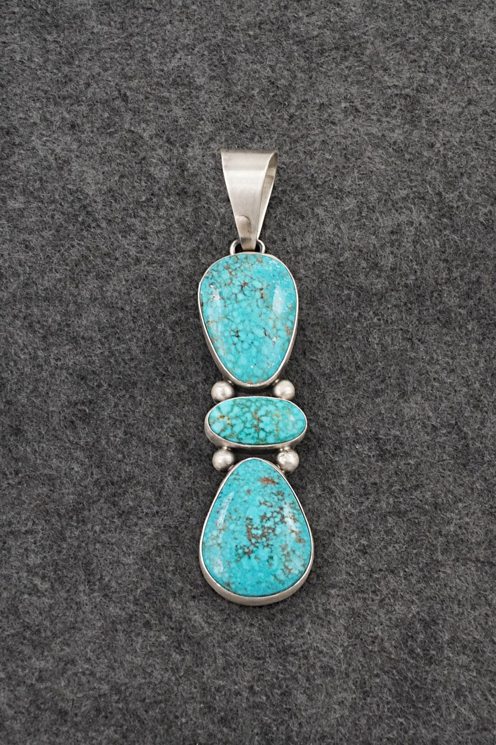 Turquoise & Sterling Silver Pendant - Darrin Livingston
