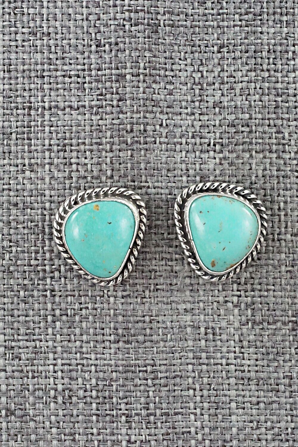 Turquoise & Sterling Silver Earrings - Marco Begaye