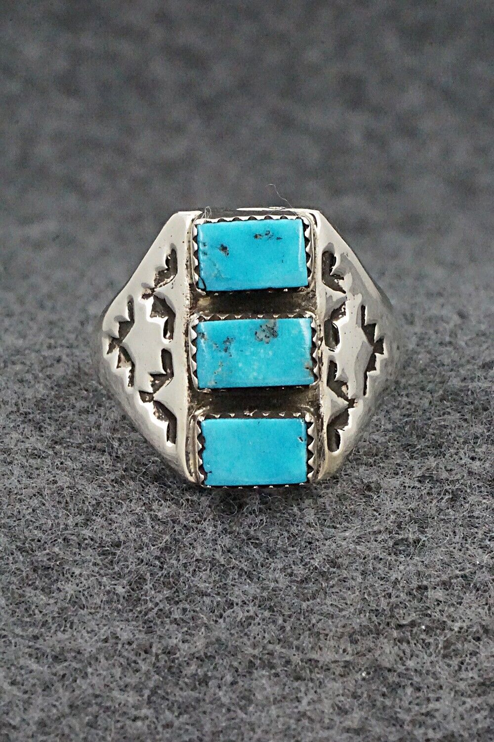 Turquoise & Sterling Silver Ring - Pauline Nelson - Size 14.5