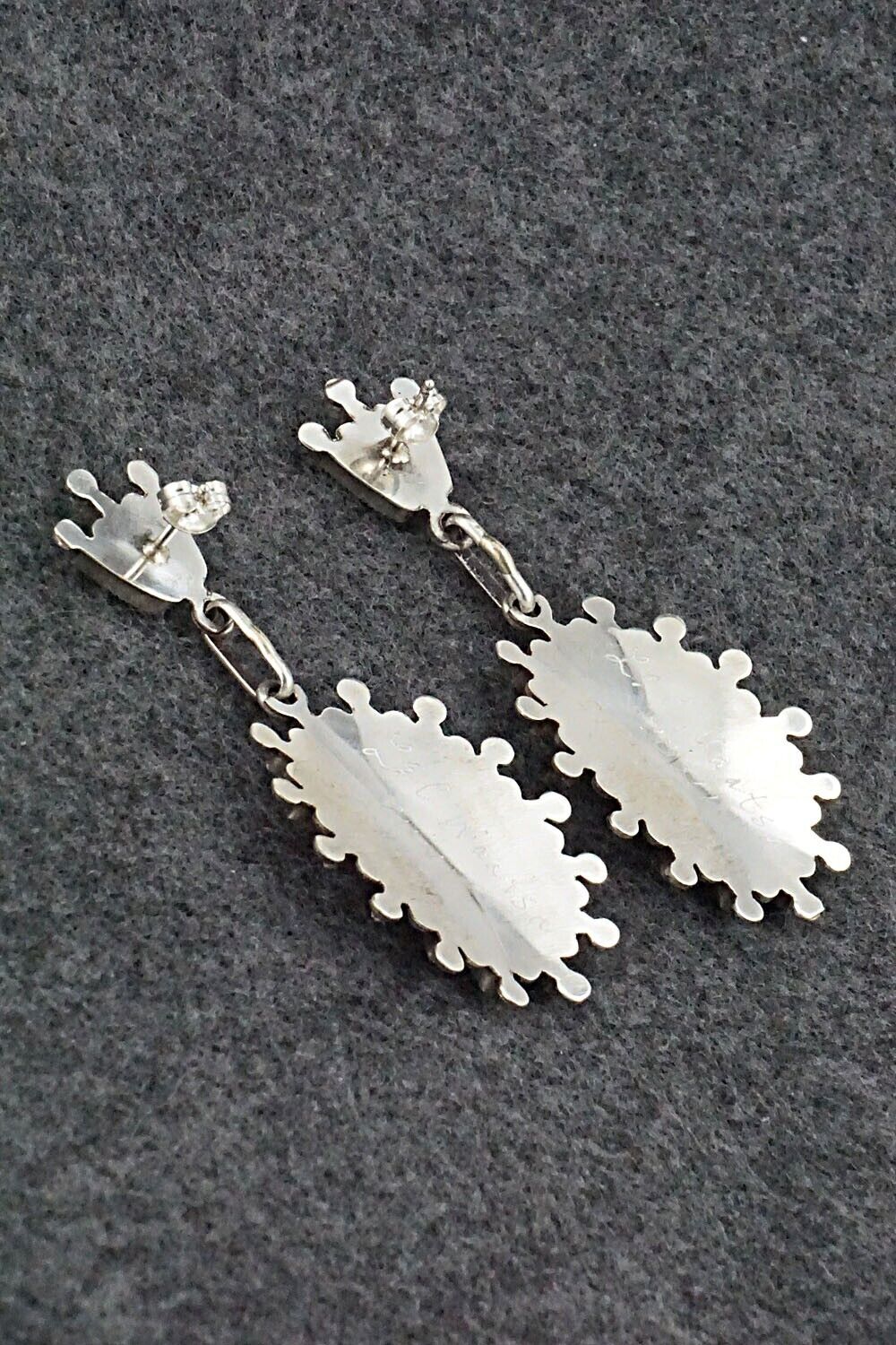 Turquoise & Sterling Silver Earrings - Lance & Cordelia Waatsa