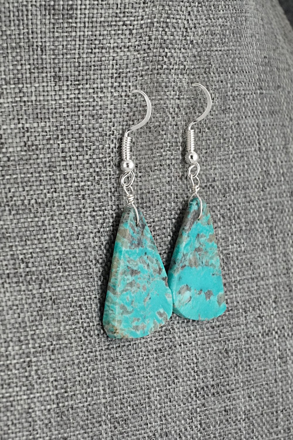 Turquoise & Sterling Silver Earrings - Louise Pete