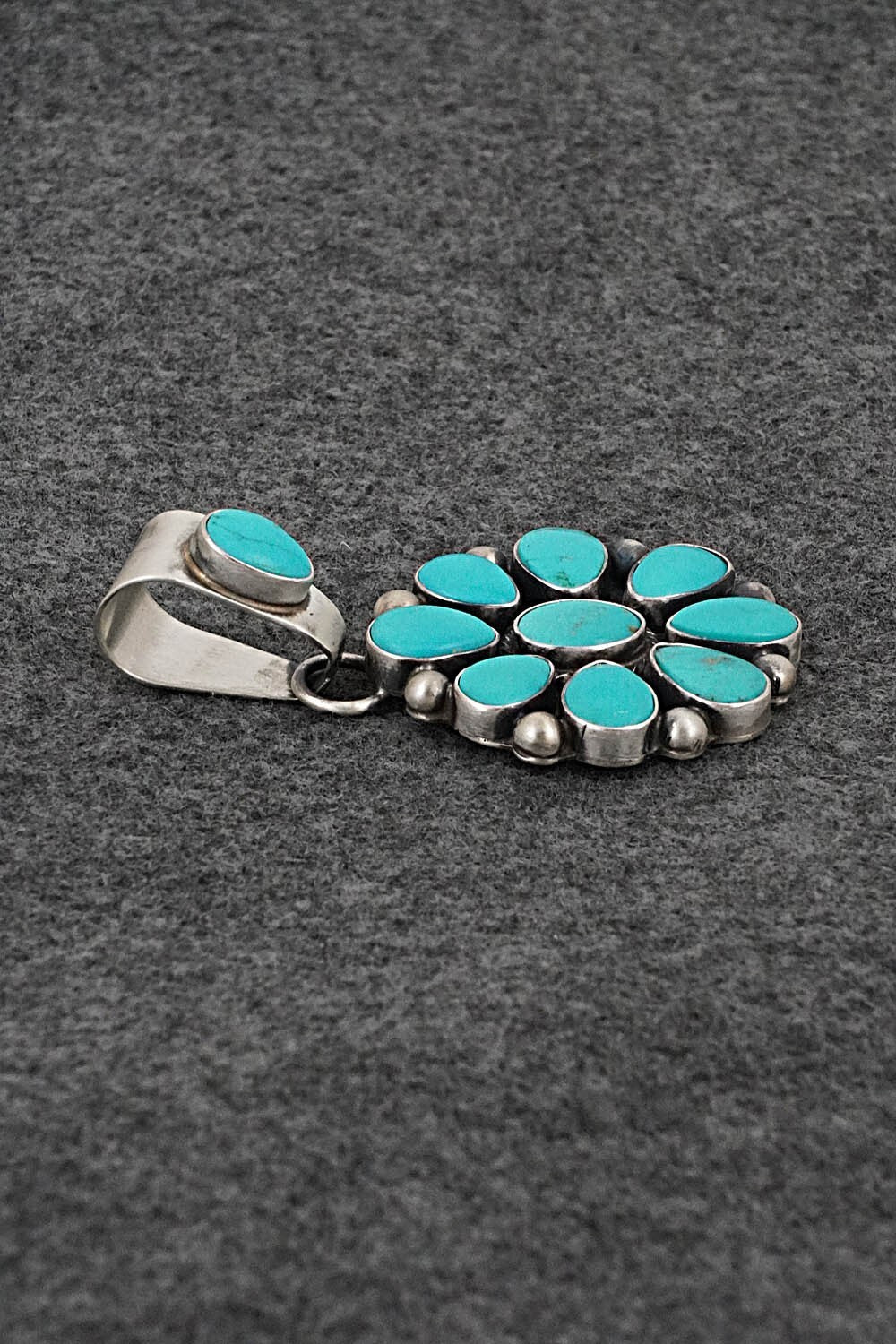 Turquoise & Sterling Silver Pendant - Kathleen Livingston