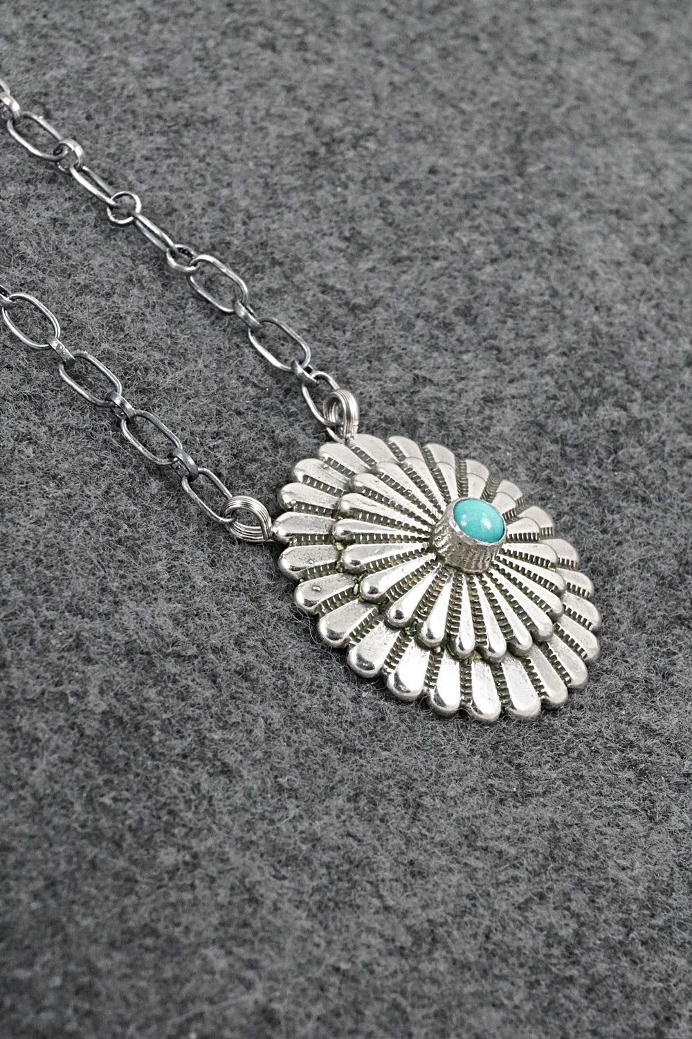 Turquoise & Sterling Silver Necklace - Sheldon Mariano