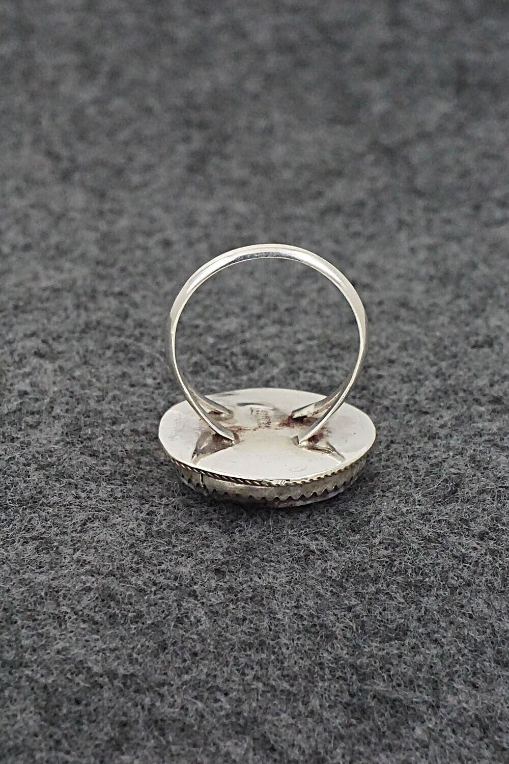 White Buffalo & Sterling Silver Ring - Ernest Hawthorne - Size 7.5