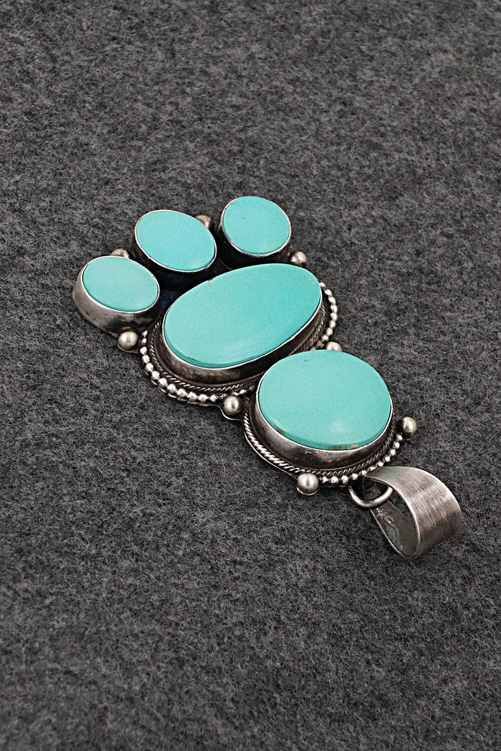 Turquoise & Sterling Silver Pendant - Kathleen Chavez