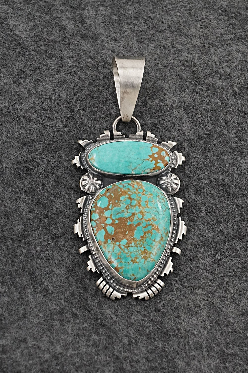 Turquoise & Sterling Silver Pendant - Randy Billy