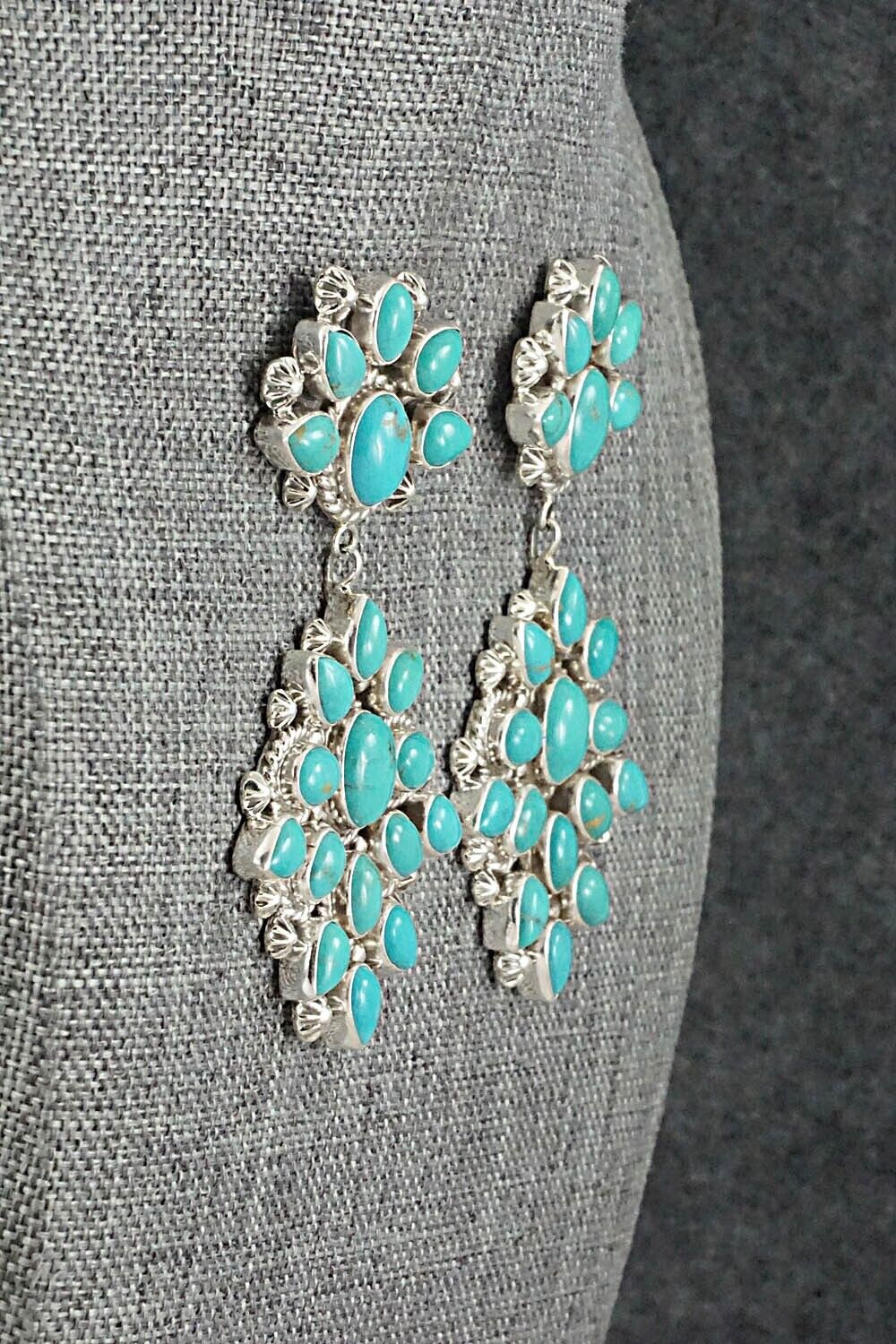 Turquoise and Sterling Silver Earrings - Lucinda Linkin