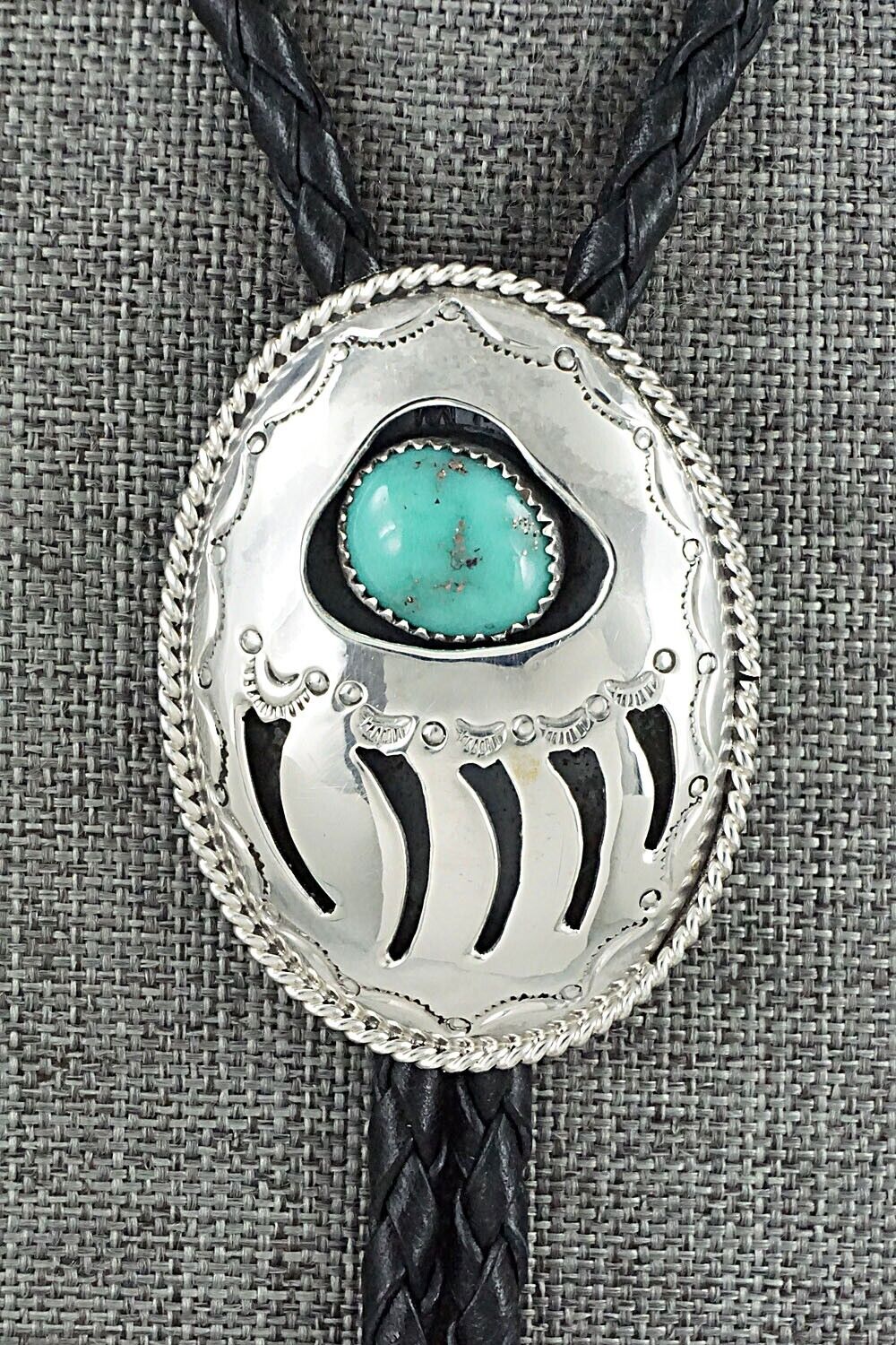 Turquoise & Sterling Silver Bolo Tie - Wilbert Muskett Sr.