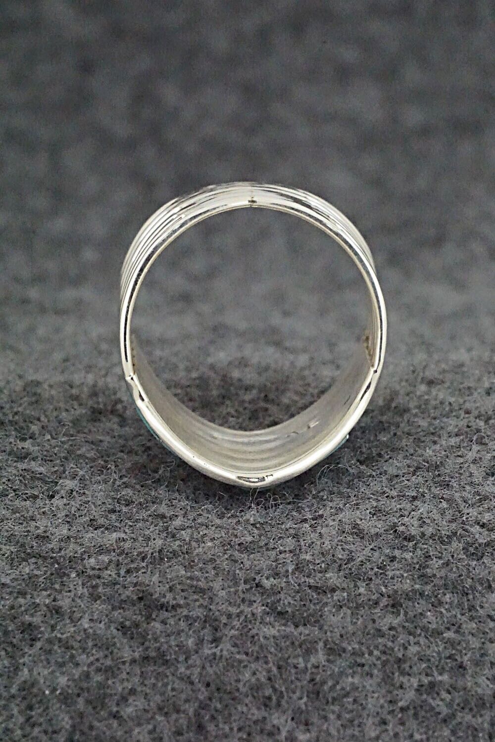 Turquoise & Sterling Silver Ring - Andrew Enrico - Size 9.5
