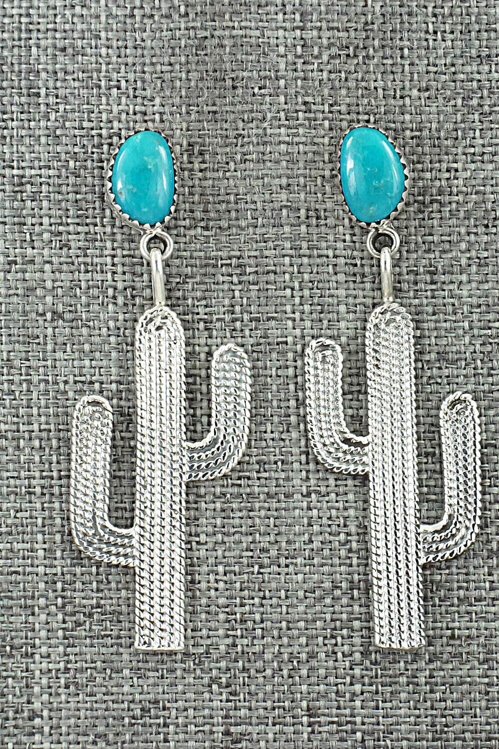 Turquoise & Sterling Silver Earrings - Verley Betone
