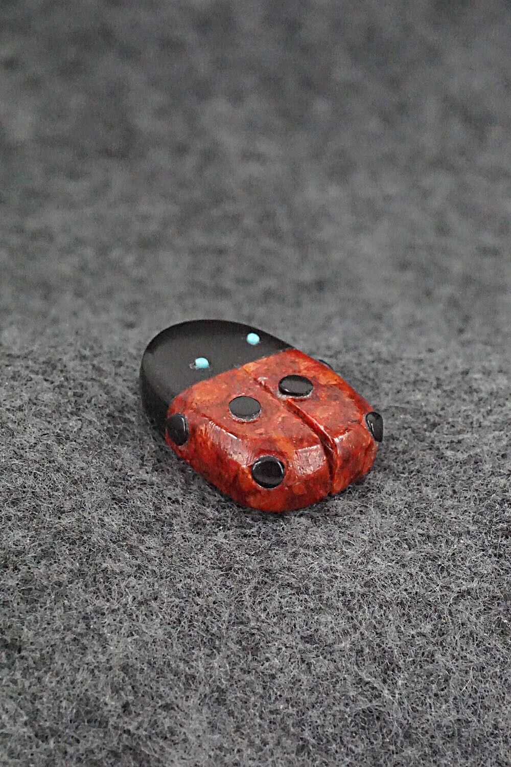 Ladybug Zuni Fetish Carving - Reynold Lunasee