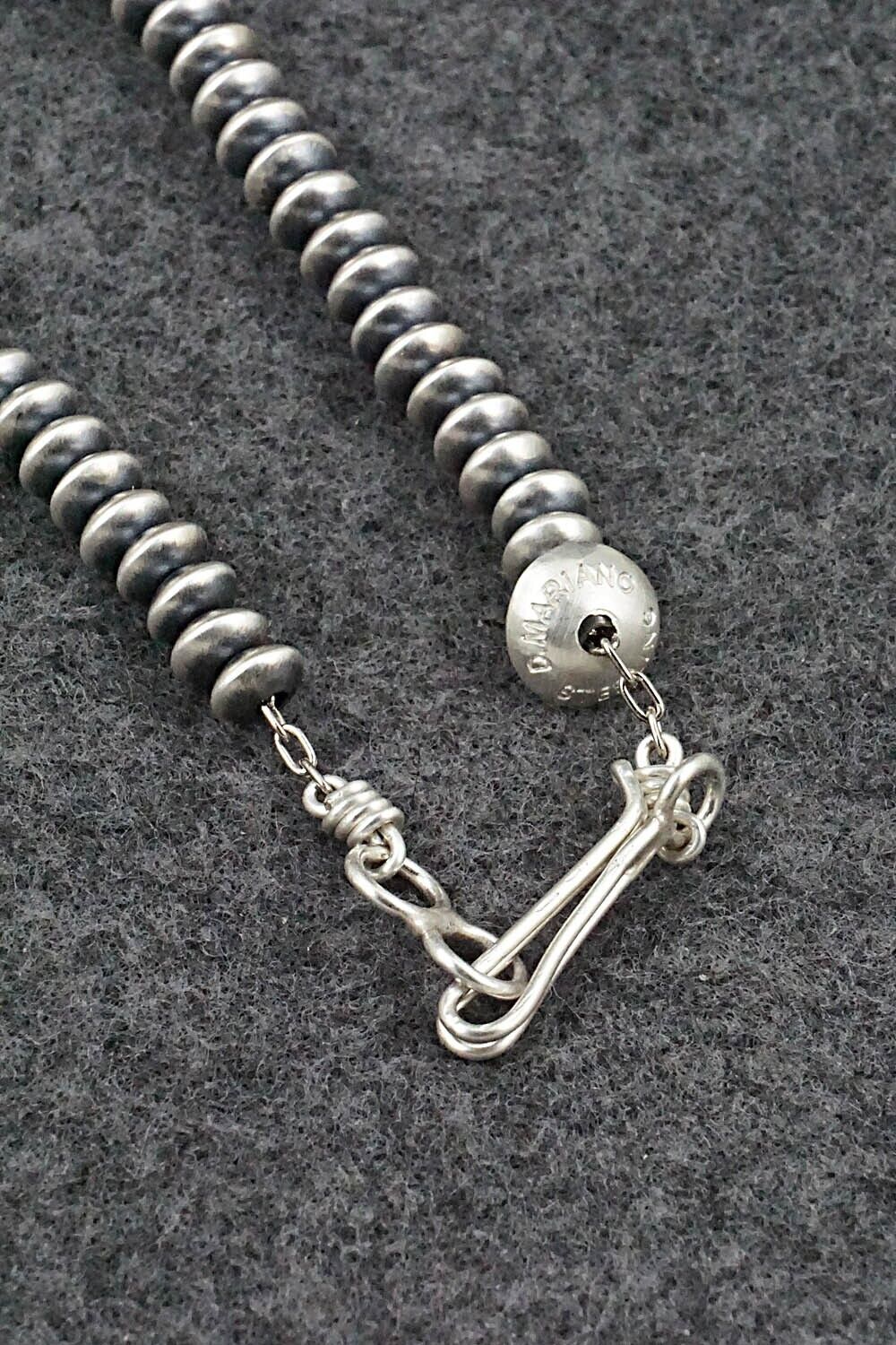 Sterling Silver Navajo Pearl Necklace 14" - Dorinda Mariano