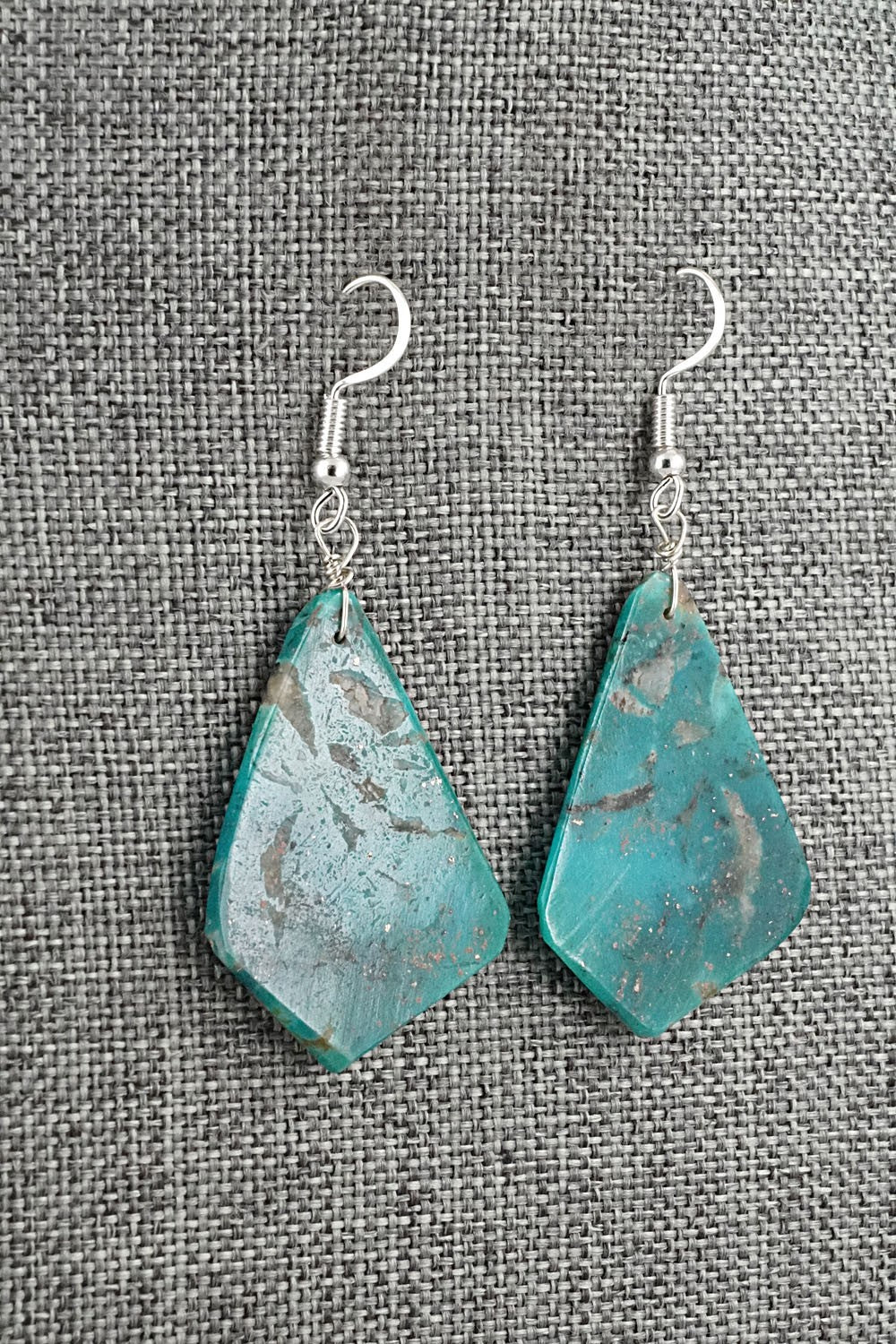 Turquoise & Sterling Silver Earrings - Louise Pete