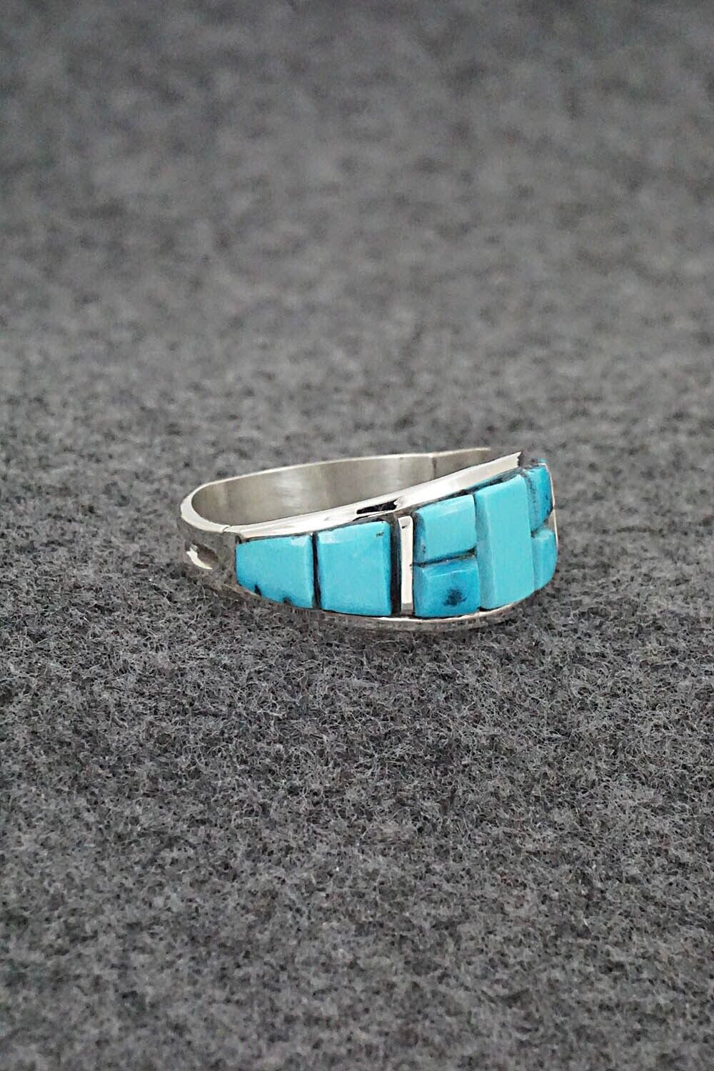 Turquoise & Sterling Silver Ring - Edison Yazzie - Size 11.5