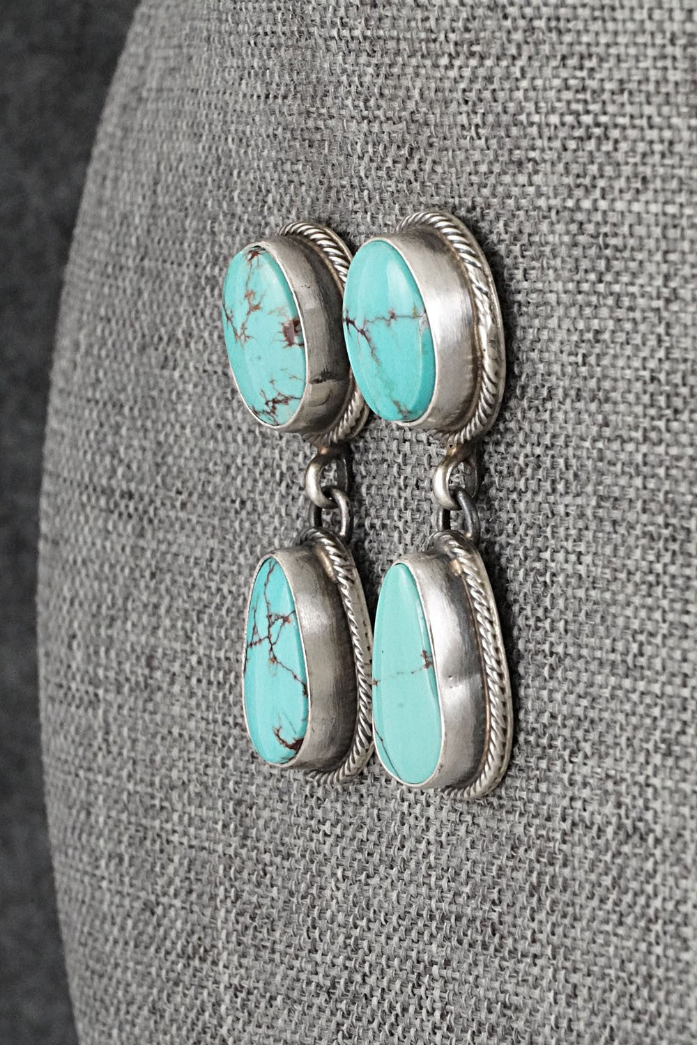 Turquoise & Sterling Silver Earrings - Kathleen Chavez