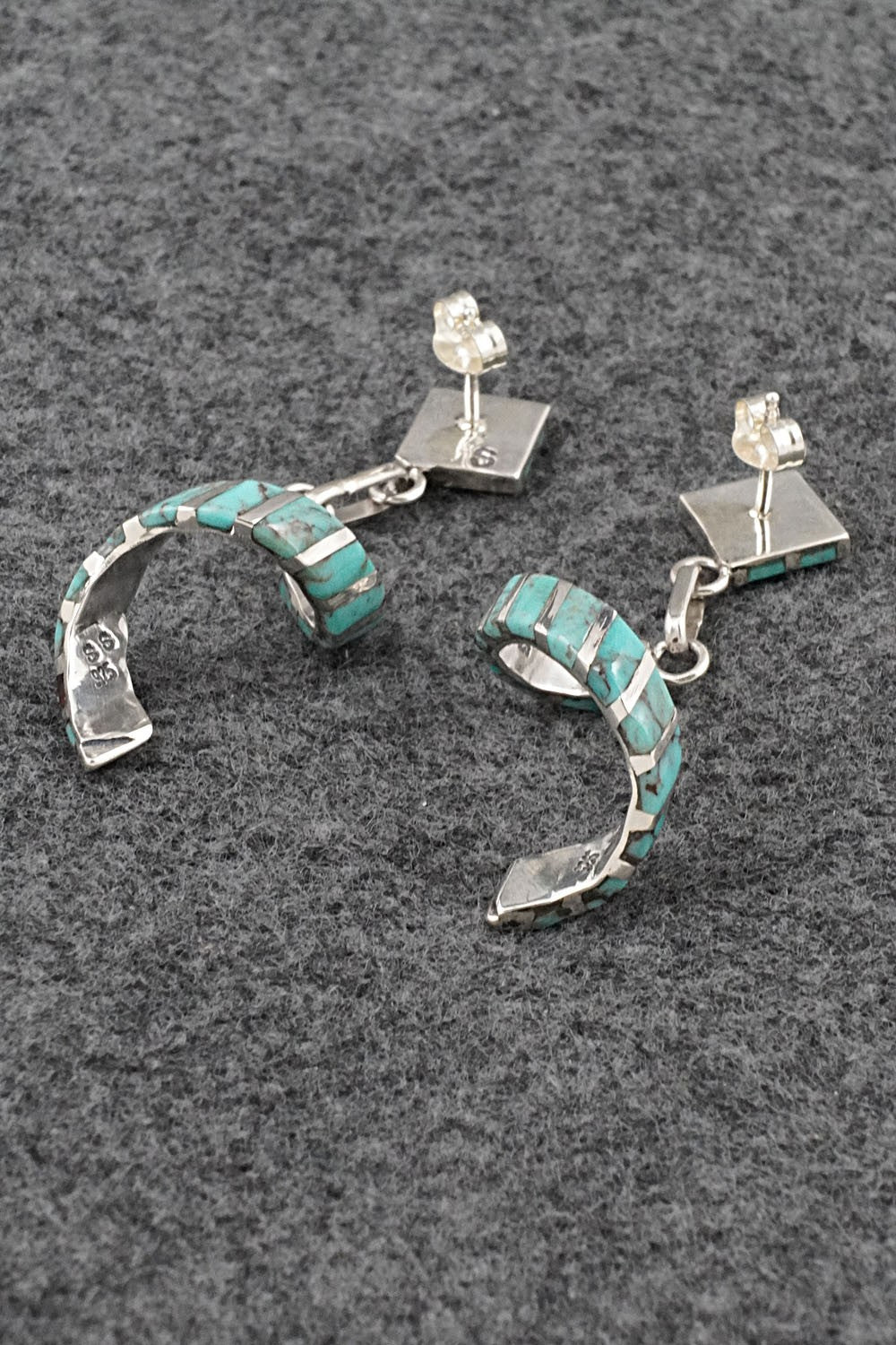 Turquoise & Sterling Silver Earrings - Shawn Sheyka