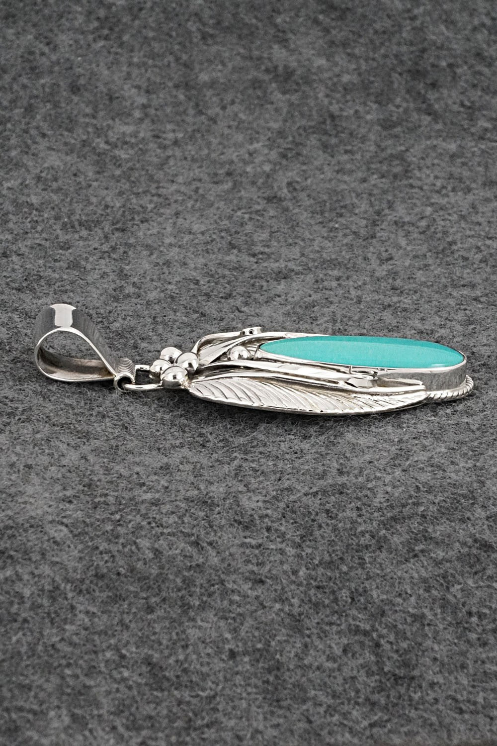 Turquoise & Sterling Silver Pendant - Davey Morgan