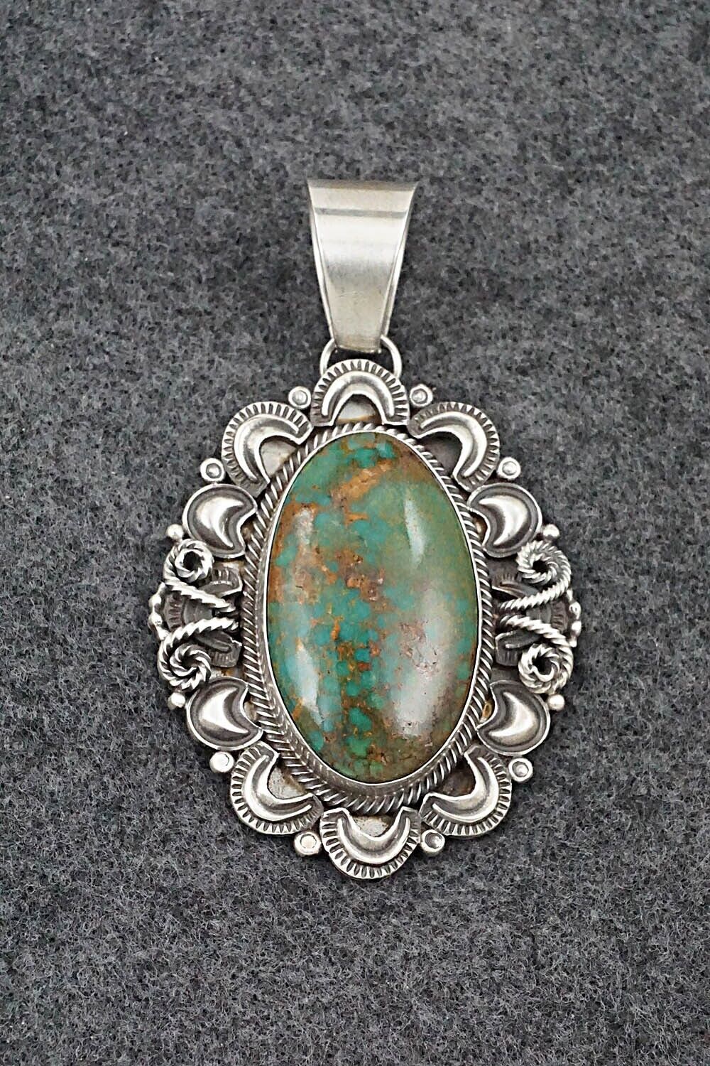 Turquoise and Sterling Silver Pendant - Derrick Gordon