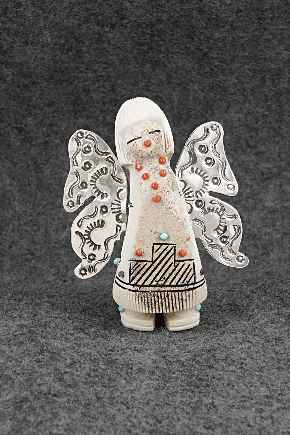 Butterfly Maiden Zuni Fetish Carving - Claudia Peina