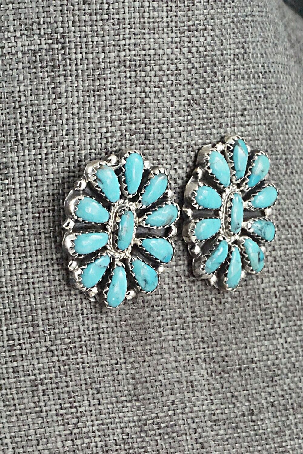 Turquoise & Sterling Silver Squash Blossom Set - Zeita Begay