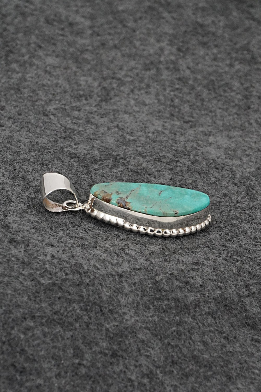 Turquoise & Sterling Silver Pendant - Larry Castillo