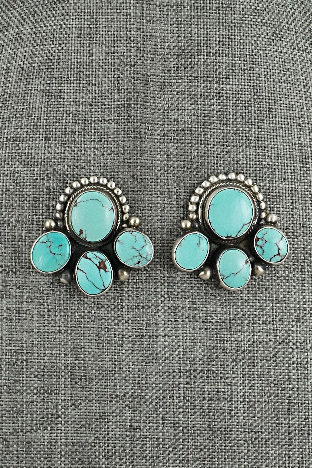 Turquoise & Sterling Silver Earrings - Kathleen Chavez
