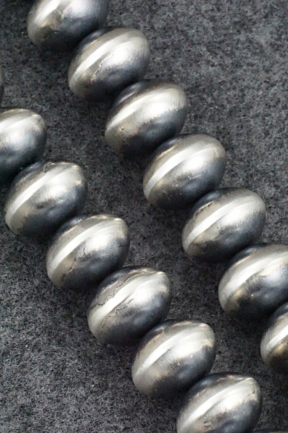 Sterling Silver Navajo Pearl Necklace 28" - Bryannen Halwood