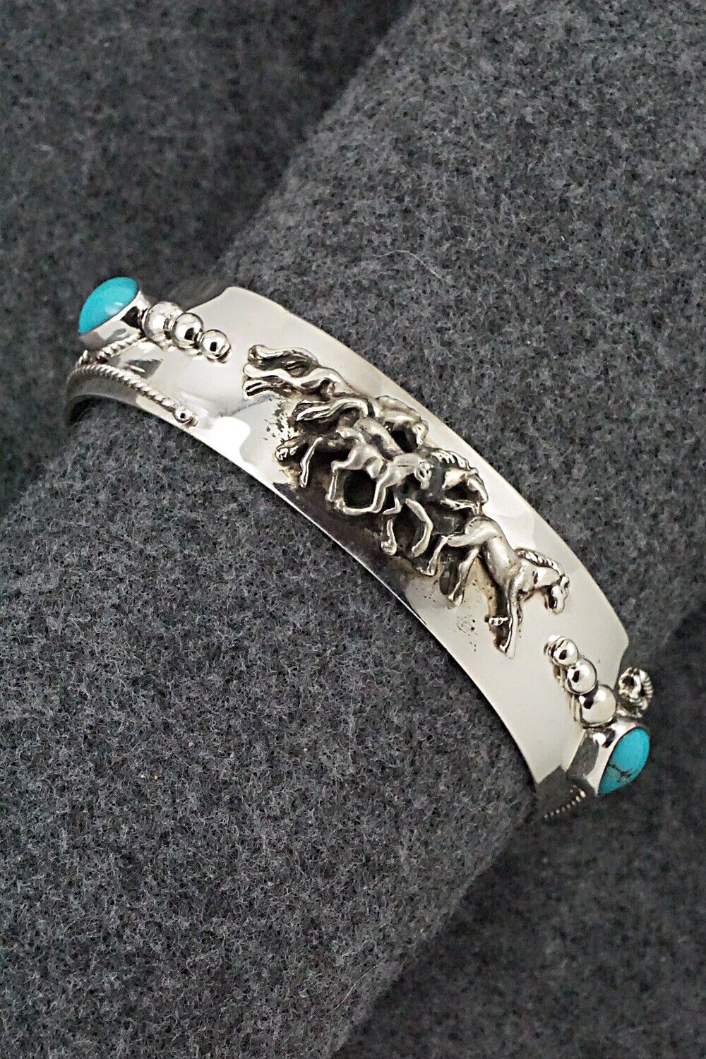 Turquoise & Sterling Silver Bracelet - Bobby Platero