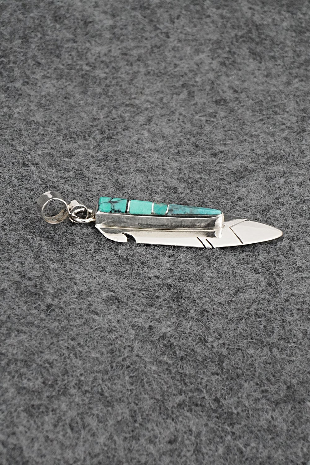 Turquoise & Sterling Silver Pendant - Marilyn Yazzie