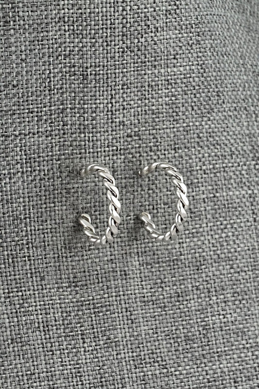 Sterling Silver Hoop Earrings - Elaine Tahe