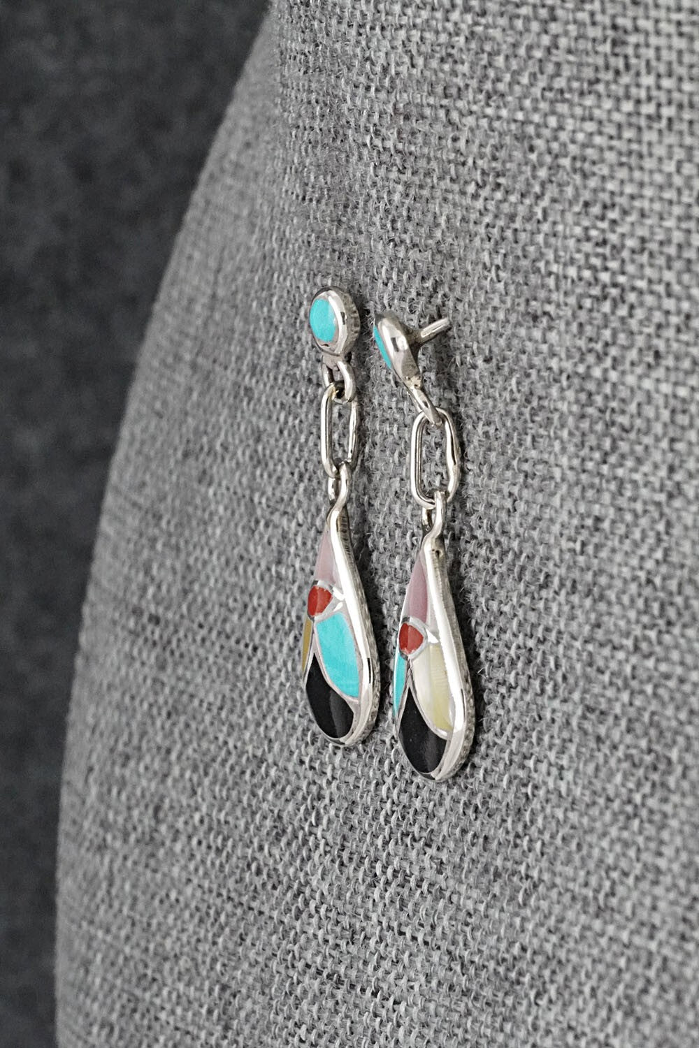Multi-Stone & Sterling Silver Earrings - Orena Leekya