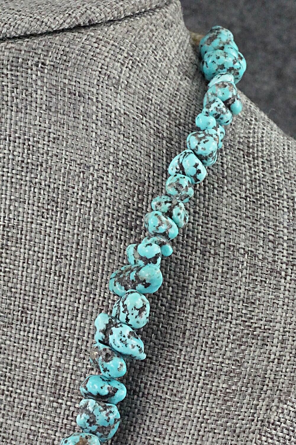 Turquoise & Sterling Silver Necklace 22" - Louise Joe